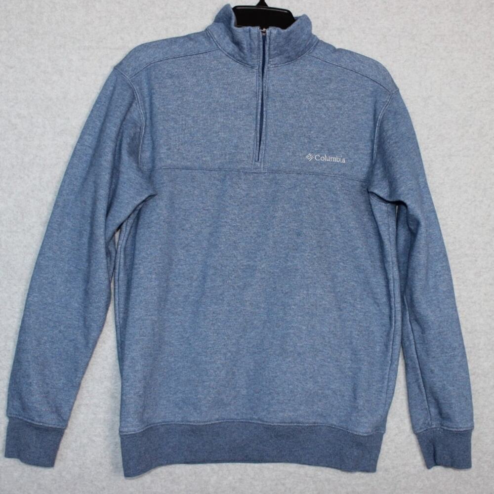 Columbia Signature  1/4 Zip‎ Fleece Lined Pullover Blue Mens Size Small